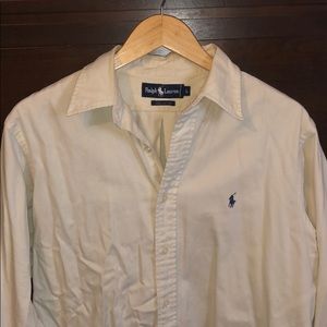 » RALPH LAUREN muted yellow + navy horse emblem «